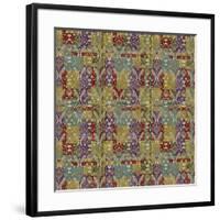 Damask Rooster-L-Jean Plout-Framed Giclee Print