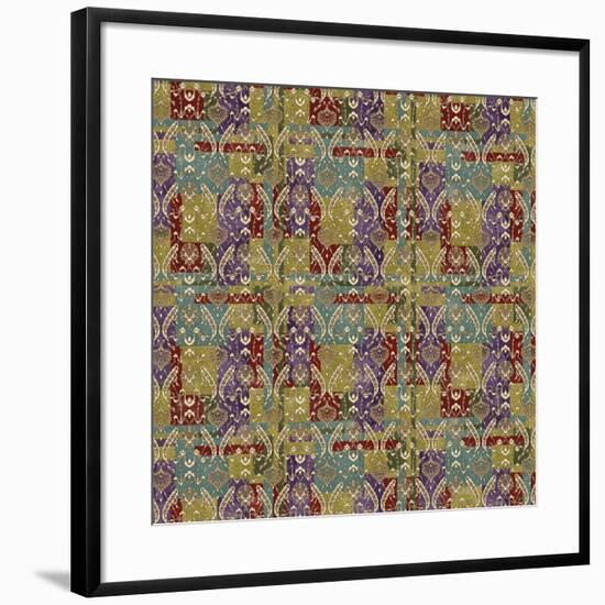 Damask Rooster-L-Jean Plout-Framed Giclee Print