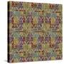 Damask Rooster-L-Jean Plout-Stretched Canvas