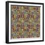 Damask Rooster-L-Jean Plout-Framed Giclee Print