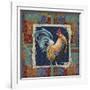 Damask Rooster-N-Jean Plout-Framed Giclee Print