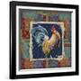 Damask Rooster-N-Jean Plout-Framed Giclee Print