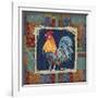 Damask Rooster-P-Jean Plout-Framed Giclee Print