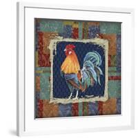 Damask Rooster-P-Jean Plout-Framed Giclee Print