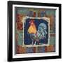 Damask Rooster-P-Jean Plout-Framed Giclee Print