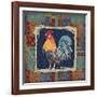 Damask Rooster-P-Jean Plout-Framed Giclee Print