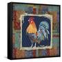 Damask Rooster-P-Jean Plout-Framed Stretched Canvas