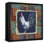 Damask Rooster-Q-Jean Plout-Framed Stretched Canvas