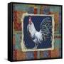 Damask Rooster-Q-Jean Plout-Framed Stretched Canvas