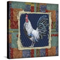 Damask Rooster-Q-Jean Plout-Stretched Canvas