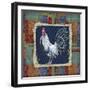 Damask Rooster-Q-Jean Plout-Framed Giclee Print