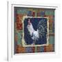 Damask Rooster-Q-Jean Plout-Framed Giclee Print