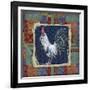 Damask Rooster-Q-Jean Plout-Framed Giclee Print