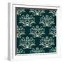 Damask Seamless Floral Pattern-seamartini-Framed Art Print