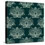 Damask Seamless Floral Pattern-seamartini-Stretched Canvas