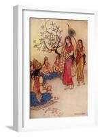 Damatanti Choosing a Husband-Warwick Goble-Framed Giclee Print