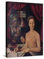 'Dame Au Bain (A Lady in Her Bath)', c1571-Francois Clouet-Stretched Canvas