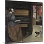 Dame Au Clavecin - Peinture De Gabriel Metsu (1629-1667), Huile Sur Toile (82,5X85 Cm), Vers 1665 --Gabriel Metsu-Mounted Giclee Print