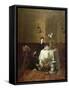 Dame Beim Tee-David Emil Joseph de Noter-Framed Stretched Canvas