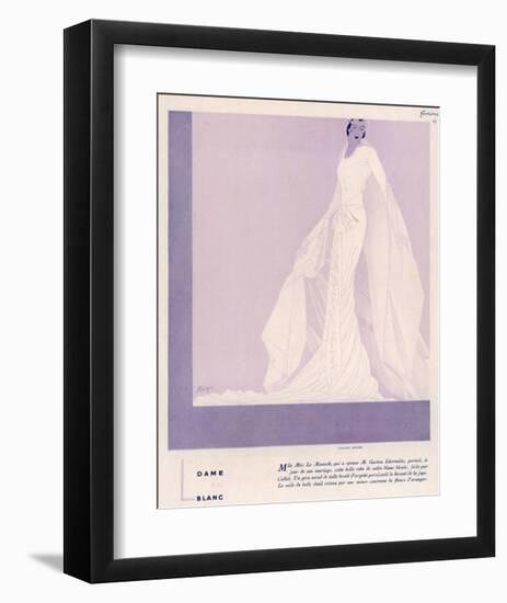 Dame Blanc-null-Framed Art Print