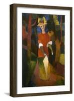 Dame dans le parc-Auguste Macke-Framed Giclee Print