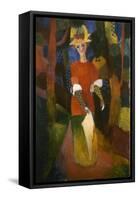 Dame dans le parc-Auguste Macke-Framed Stretched Canvas