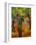 Dame in Gruner, Jacke Park-Auguste Macke-Framed Art Print