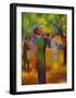 Dame in Gruner, Jacke Park-Auguste Macke-Framed Art Print