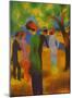 Dame in Gruner, Jacke Park-Auguste Macke-Mounted Art Print