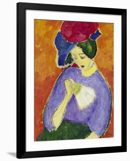 Dame Mit Faecher, 1909-Alexej Von Jawlensky-Framed Giclee Print