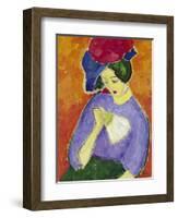 Dame Mit Faecher, 1909-Alexej Von Jawlensky-Framed Giclee Print