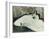 Dame Mit Faecher (La Maitresse De Baudelaire), 1863-Edouard Manet-Framed Giclee Print