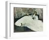 Dame Mit Faecher (La Maitresse De Baudelaire), 1863-Edouard Manet-Framed Giclee Print