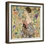 Dame Mit Fächer (Lady with a Fan), 1917-18 (Oil on Canvas)-Gustav Klimt-Framed Giclee Print