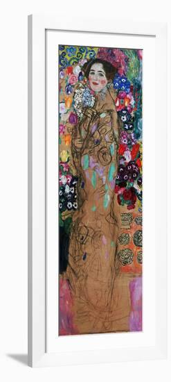 Dame Mit Faecher (Maria Munk) Lady with Fan, 1917/18-Gustav Klimt-Framed Giclee Print