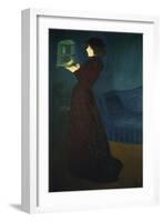 Dame Mit Vogelkaefig, 1892-Jozsef Rippl-Ronai-Framed Giclee Print