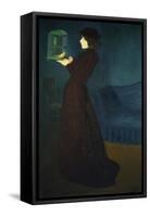 Dame Mit Vogelkaefig, 1892-Jozsef Rippl-Ronai-Framed Stretched Canvas