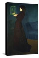 Dame Mit Vogelkaefig, 1892-Jozsef Rippl-Ronai-Stretched Canvas