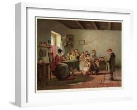 Dame School-Thomas Webster-Framed Art Print