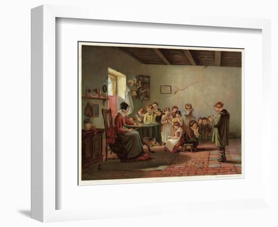 Dame School-Thomas Webster-Framed Art Print