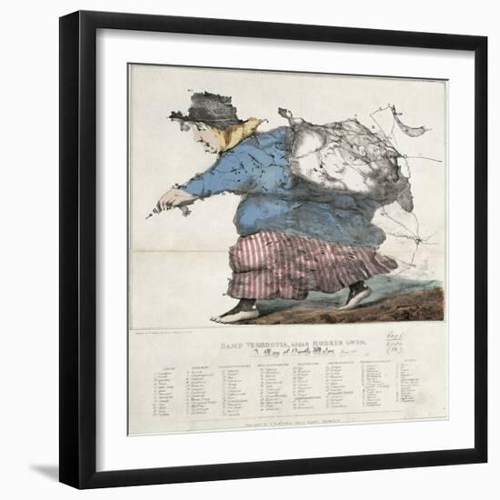 Dame Venodotia, Alias Modryb Gwen; A Map of North Wales, 1862-H. Humphreys-Framed Giclee Print