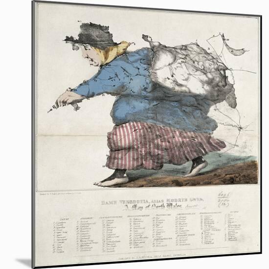 Dame Venodotia, Alias Modryb Gwen; A Map of North Wales, 1862-H. Humphreys-Mounted Giclee Print