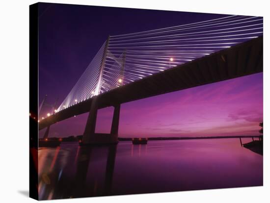 Dames Point Bridge, Jacksonville, Florida, USA-null-Stretched Canvas