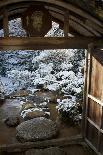 Patterns in snow-covered rock garden, Tofuku-ji Temple, Kyoto, Japan, Asia-Damien Douxchamps-Photographic Print