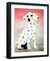 Damien's Dotty Spotty Dawg - Pink-Juan Sly-Framed Art Print