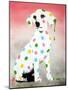 Damien's Dotty Spotty Dawg - Pink-Juan Sly-Mounted Art Print