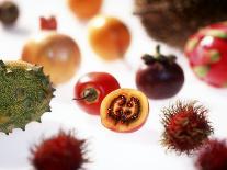 Various Exotic Fruits on a Sheet of Glass-Damir Begovic-Mounted Photographic Print