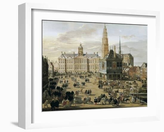 Damm Square in Amsterdam-Jacob van der Ulft-Framed Art Print