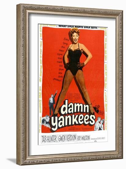 Damn Yankees, Ray Walston, Gwen Verdon, Tab Hunter, 1958-null-Framed Art Print