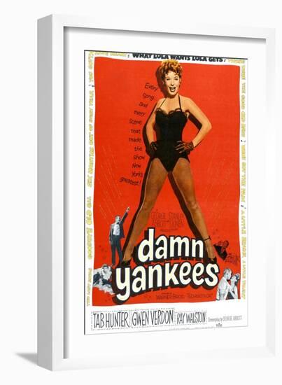 Damn Yankees, Ray Walston, Gwen Verdon, Tab Hunter, 1958-null-Framed Art Print